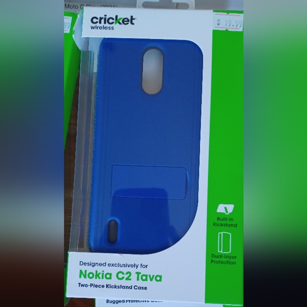 Nokia C2 Tava Cricket blue Kickstand case